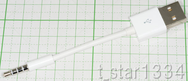 iPod shuffle 第3世代・第4世代用 USBケーブル 互換品