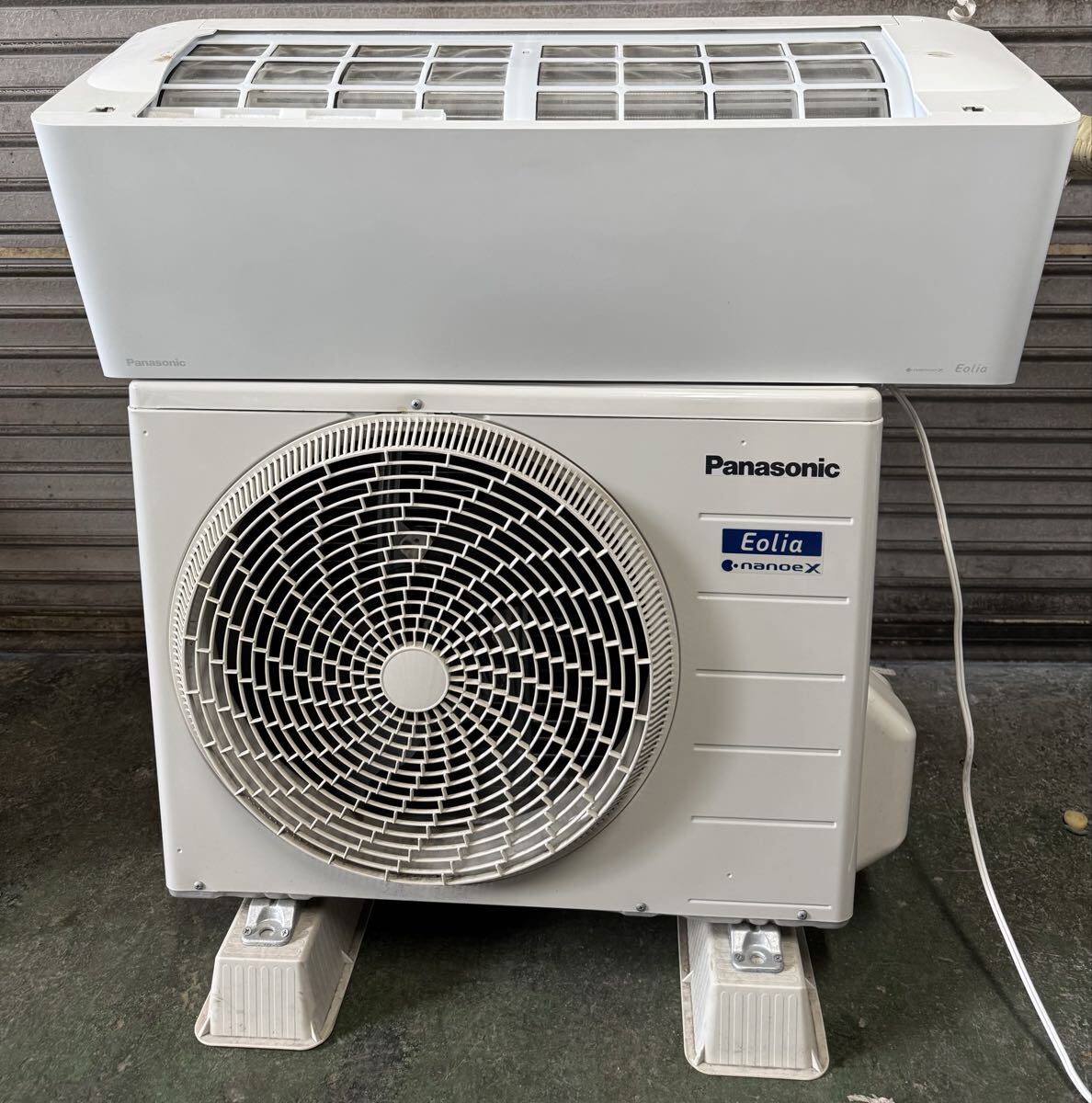 ⑤-1【ポンプダウン済み】Panasonic エアコン CS-EX223D-W 6畳用 2023年製 冷暖房 室内外機セット 動作OK R32 パナソニック ルームエアコン