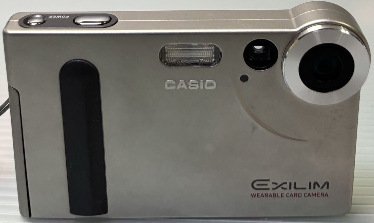 ②-5 カシオ EXILIM EX-S1 WEARABLE CARD CAMERA シルバー 日本製 MADE IN JAPAN 薄型 デジタルカメラ CASIO エクシリム 名機