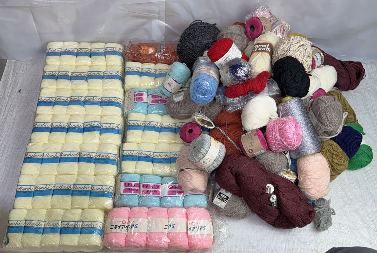 ⑤-20 毛糸 大量 まとめ売り 約7kg 未使用あり ハンドメイド 編み物 材料 セット カラフル 手芸 DIY 手編み アクリル ハマナカ