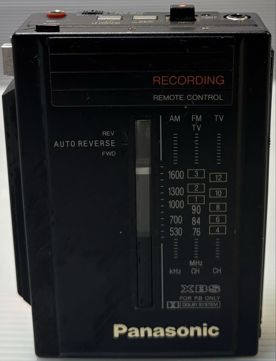 ②-8 Panasonic【RQ-A305】パナソニック カセットレコーダー ラジオ付 オートリバース XBS搭載 名機 希少 レトロウォークマン