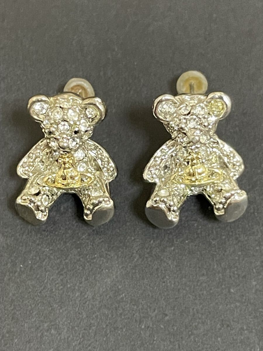 Vivienne Westwood クリスタルテディベア ピアス