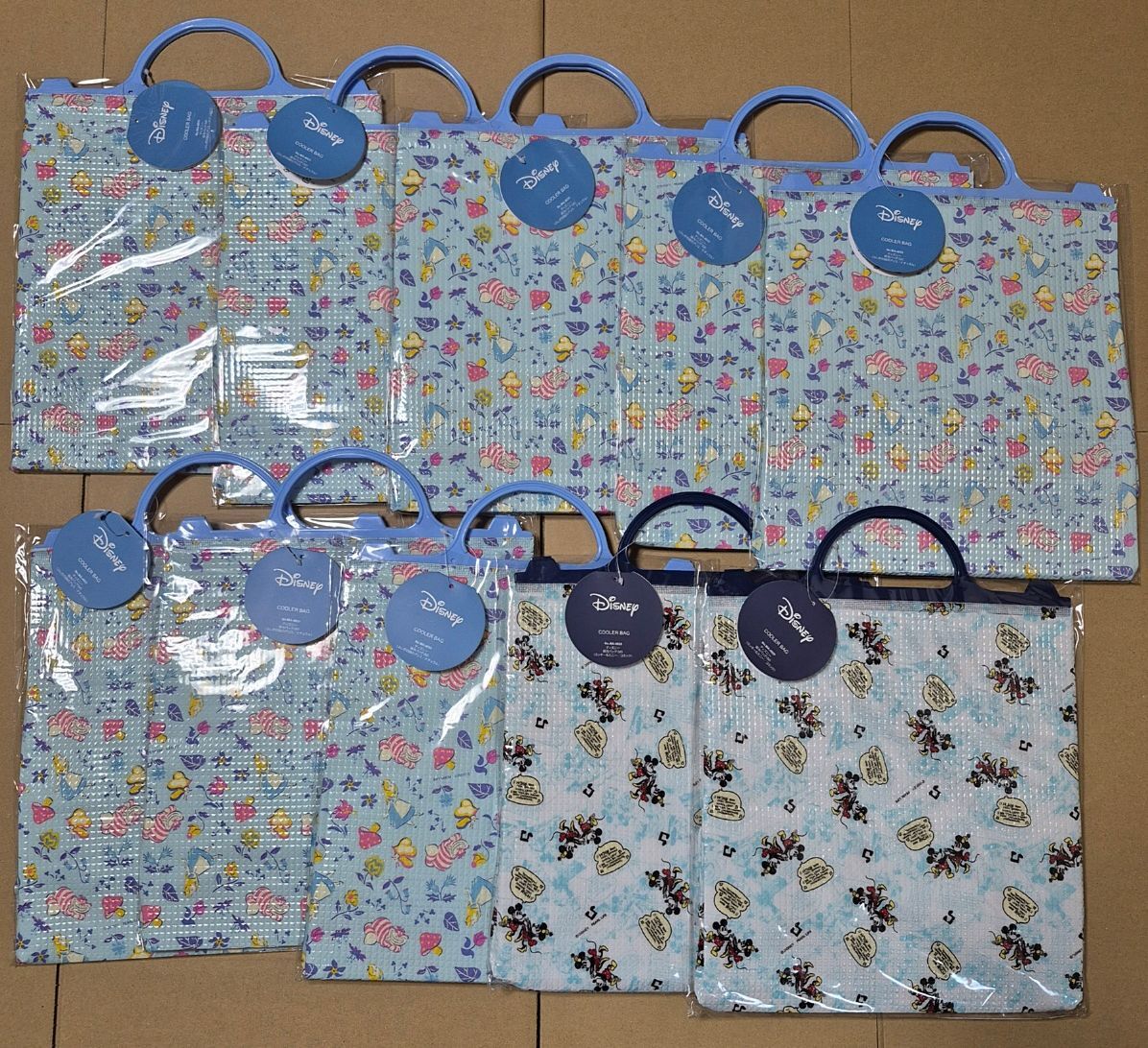 未使用 10点 ディズニー 保冷バッグ 300×140×高さ330mm ミッキー ミニー アリス キャプテンスタッグ 100s26-0765