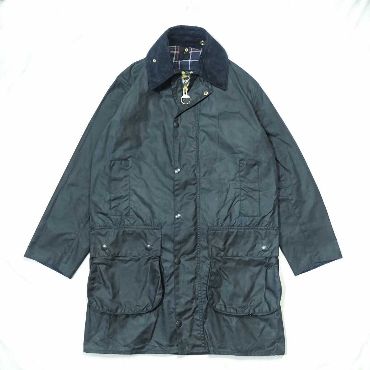 90s Deadstock Barbour border c36 1991 ネイビー　 未使用　バブアー　ボーダー デッドストック