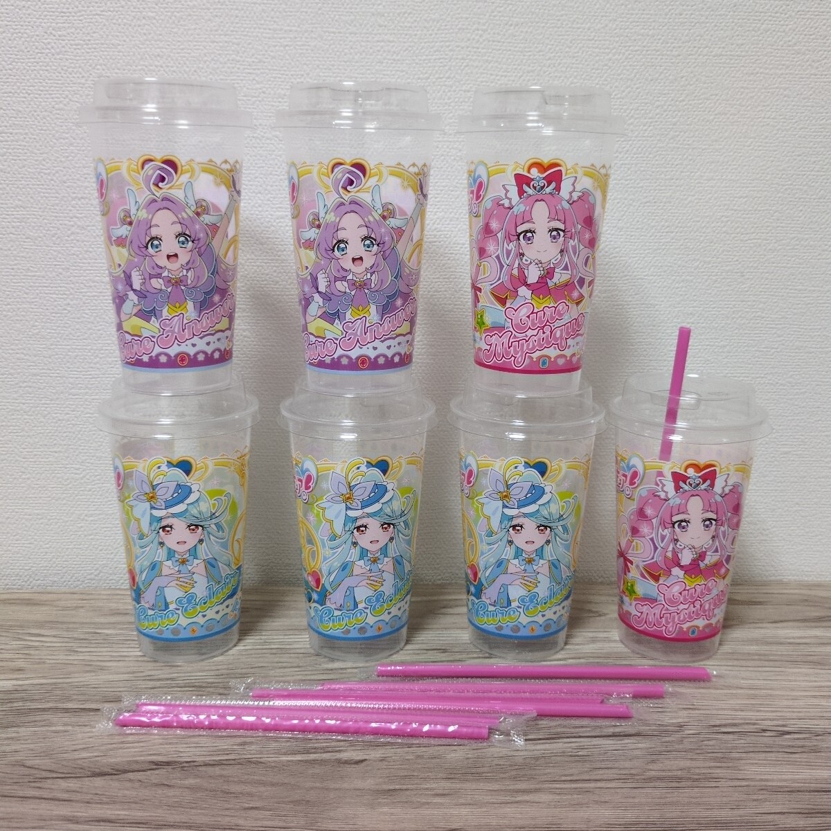 ◎名探偵プリキュア★ふりふりシェイク 3種 7個 まとめて セット キュアアンサー キュアミスティック キュアエクレール グッズ