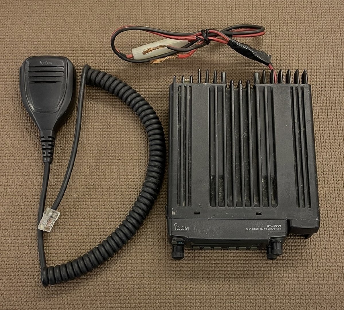 訳あり動作品 ICOM IC-207 144/430MHz デュアルバンドFM 20W トランシーバー ハンドマイク(HM-232)付き モービル 無線機 アイコム