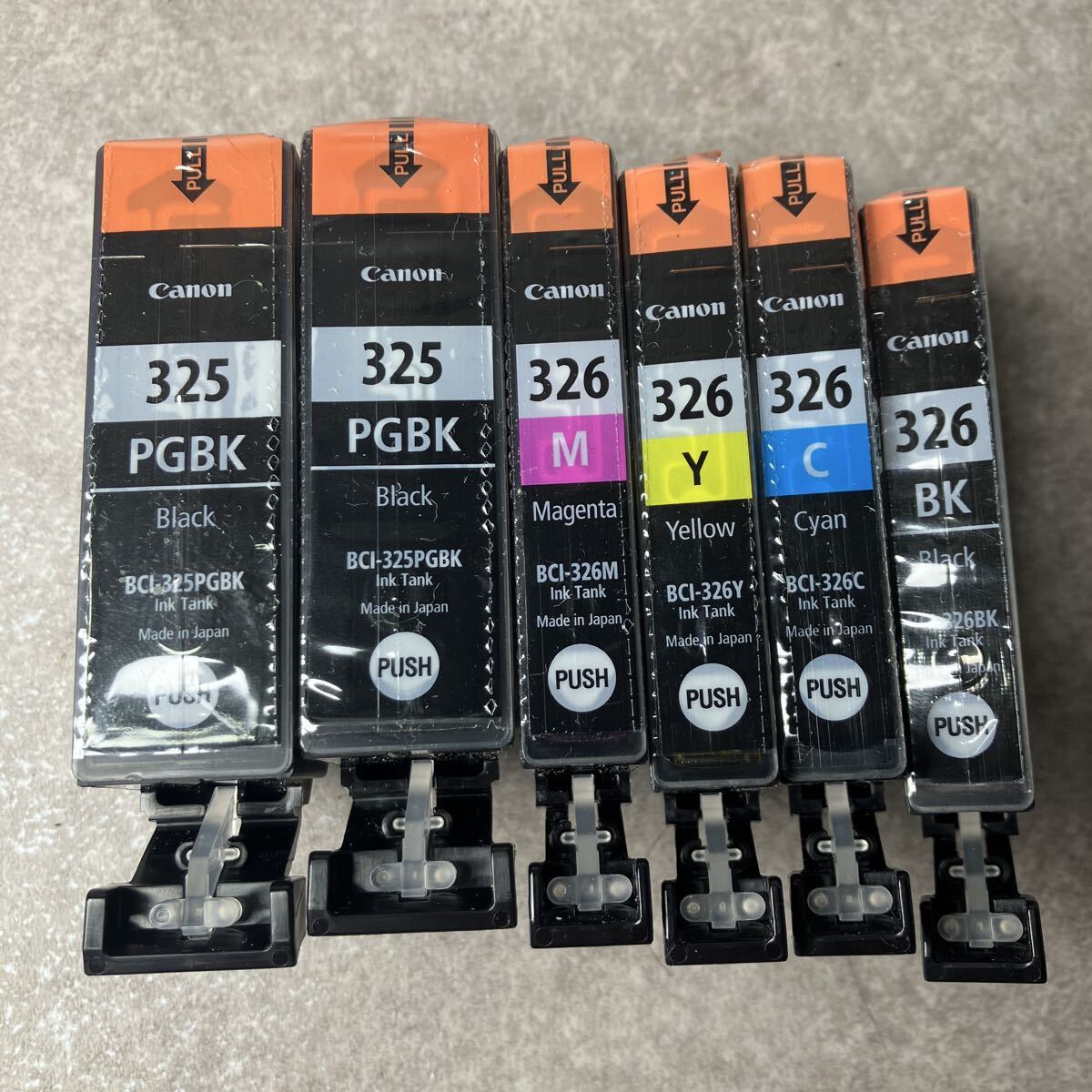未使用 キヤノン純正インク BCI-325 BCI-326 （計6点）期限不明