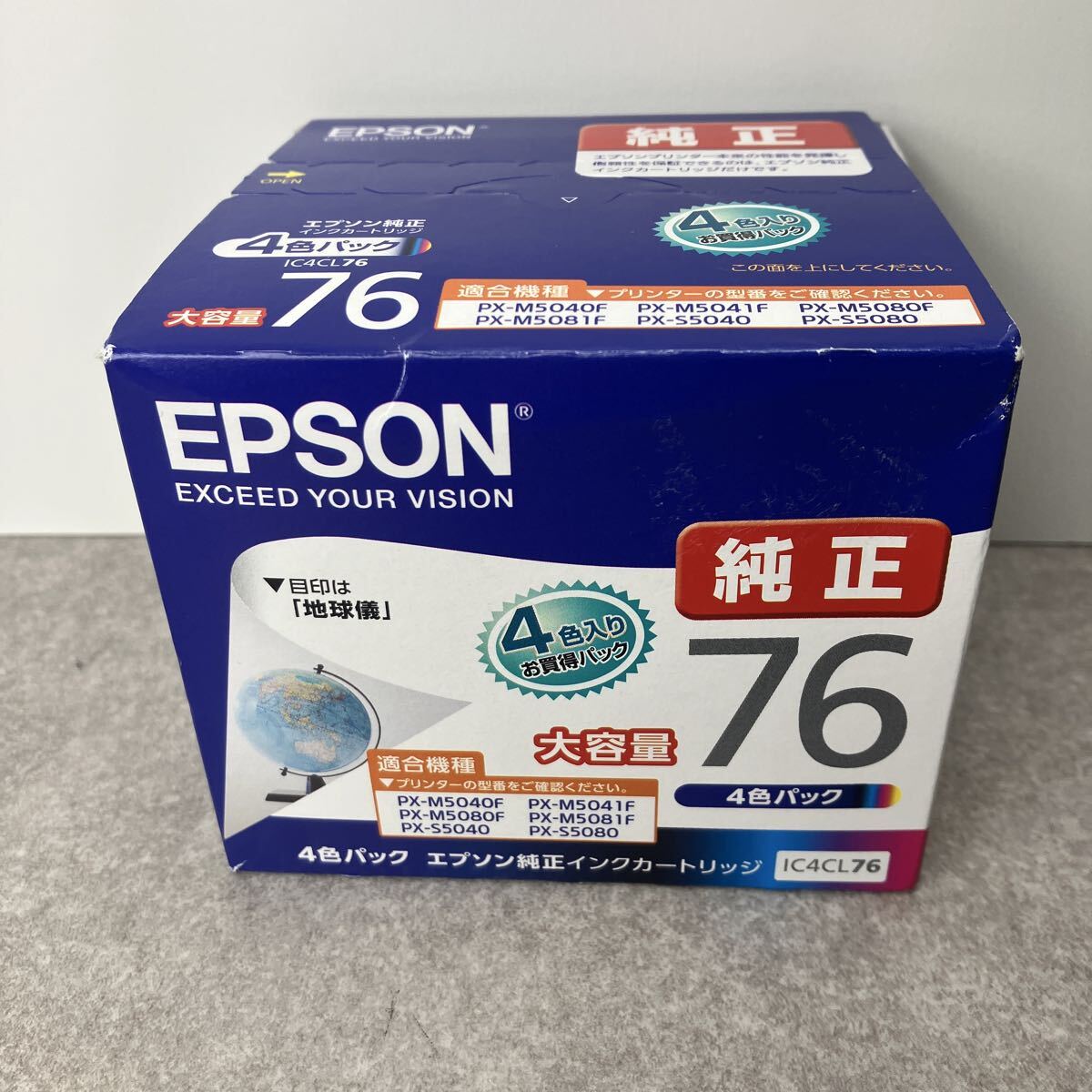未使用 EPSON純正 インクカートリッジ　 地球儀 IC4CL76 大容量　4色パック