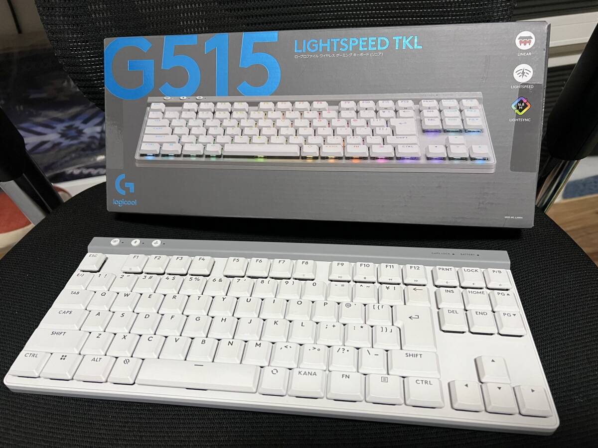 ロジクール Logicool TKL G515-WL-LNWH 赤軸モデル ゲーミングキーボード Bluetooth 極美品