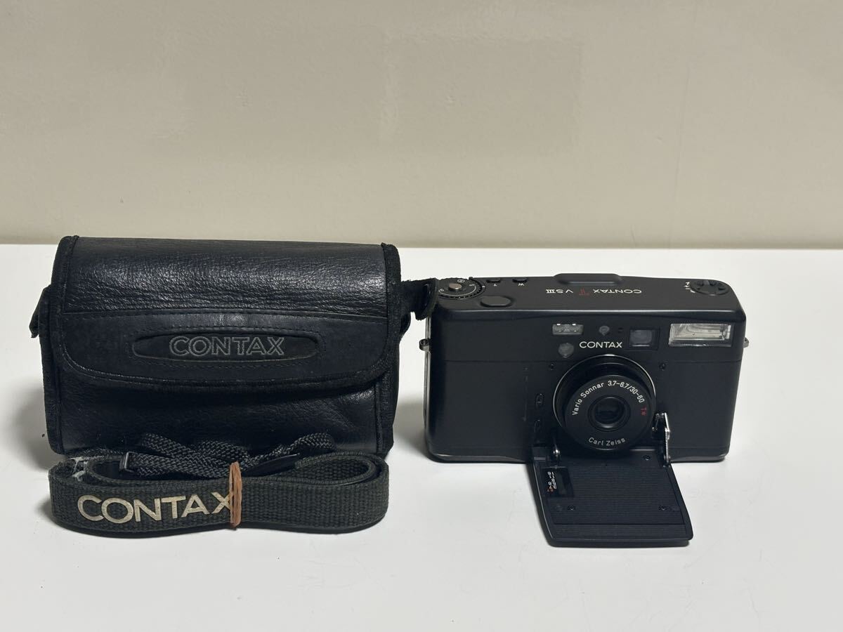 CONTAX コンタックス TVS III Black ブラック コンパクトフィルムカメラ Carl Zeiss Vario Sonnar T* 2710