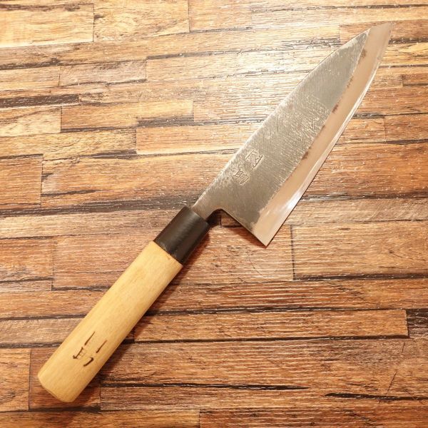 國助 出刃包丁 研ぎ済 黒打 国助 使用感少 185mm