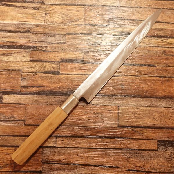 堺小鍛冶國武 柳刃包丁 研ぎ済 刺身包丁 国武 ハガネ 片刃 235mm