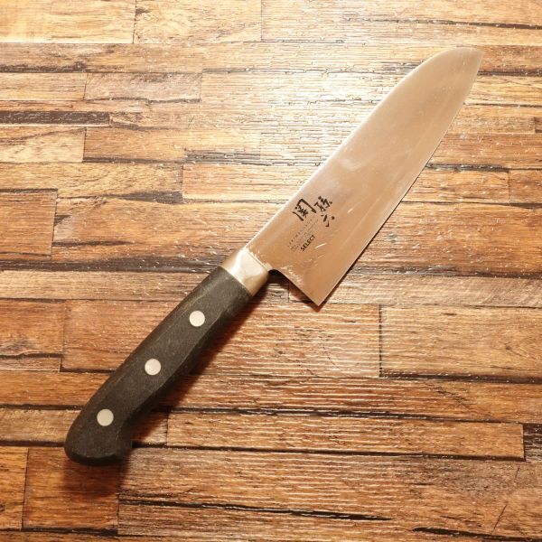 関孫六 三徳包丁 研ぎ済 SELECT 万能包丁 セレクト ステンレス 170mm