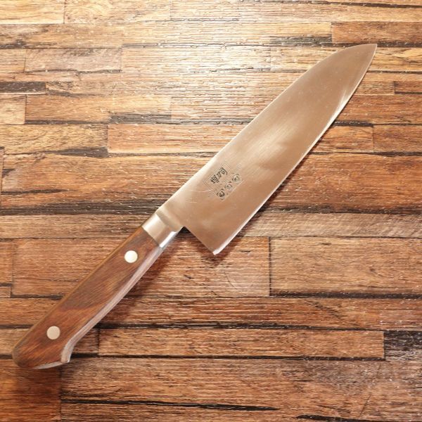 堺刀司 三徳包丁 研ぎ済 万能包丁 ステンレス No.888 モリブデンスチール 175mm
