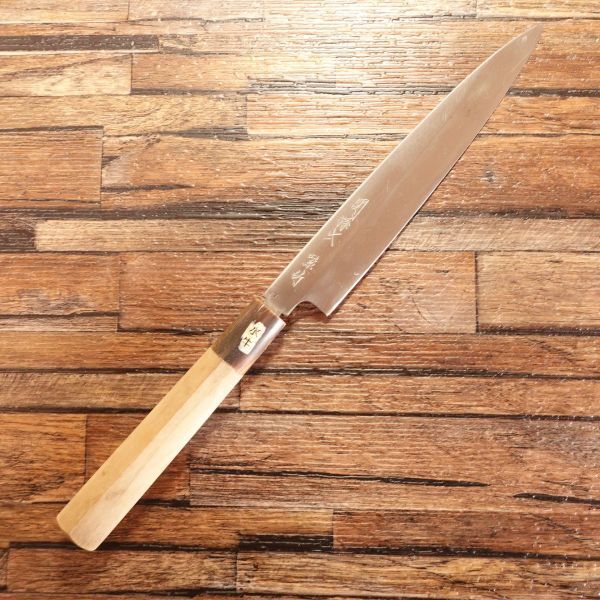 関孫六 柳刃包丁 研ぎ済 紫竹 水牛柄 刺身包丁 180mm