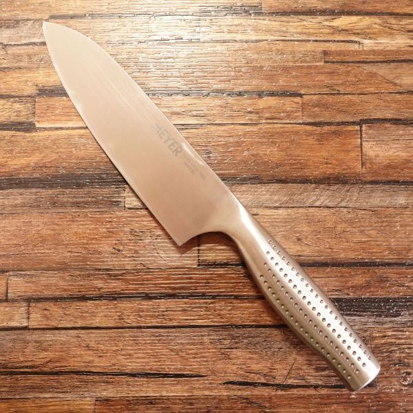 マイヤー 三徳包丁 研ぎ済 万能包丁 牛刀 420J2 オールステンレス 両刃 7インチ MEYER 使用感少 170mm