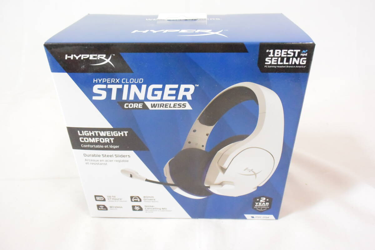 【新品】 HyperX Cloud Stinger Core ワイヤレスゲーミングヘッドセット PS5/PS4/PC対応 ホワイト HHSS1C-KB-WT/G 4P5J1AA