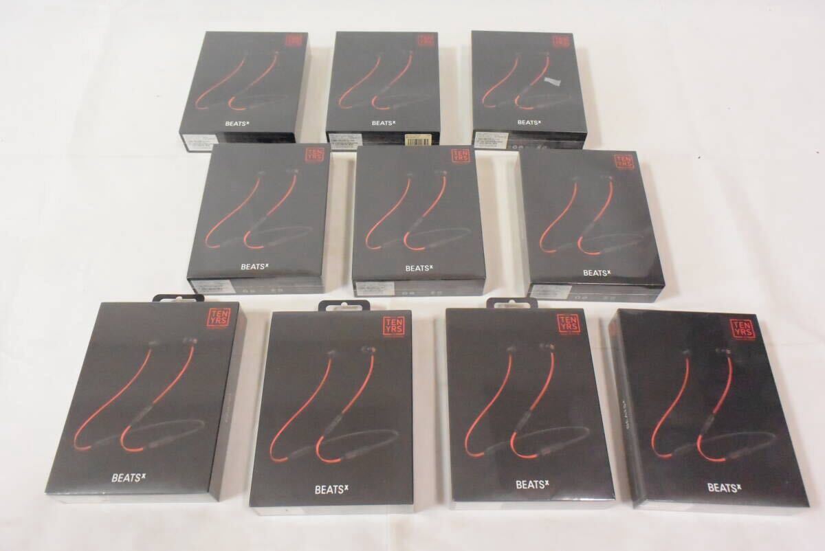 【新品】 ビーツ Beats by Dr. Dre BeatsX bluetooth イヤホン カナル型 ブラックレッド MX7X2PA/A 10個セット (国内正規品)