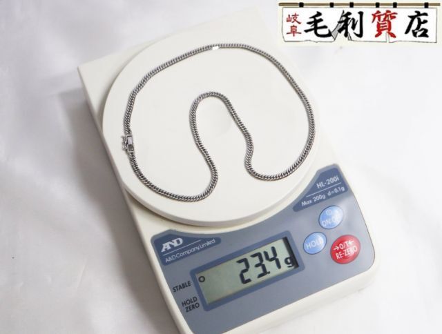 PT850 キヘイ 喜平 ネックレス 6面ダブル 23.4g 6メンダブル 白金 プラチナ 850 【中古】 ジュエリー