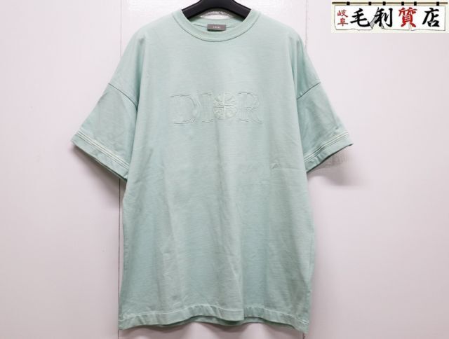 ディオール DIOR × STONE ISLAND ストーンアイランド 439J638A0554 サイズS ライトグリーン 【中古】 Tシャツ カ