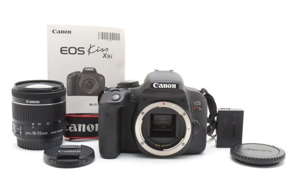 ADS8734★ 実用美品 ★ キャノン Canon EOS Kiss X9i + EF-S18-55mm F3.5-5.6 IS STM