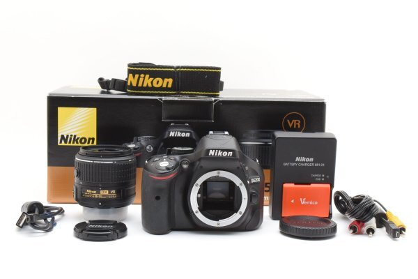 ADS8766★ 実用美品 ★ Nikon ニコン D5200 18-55 VR レンズキット ブラック