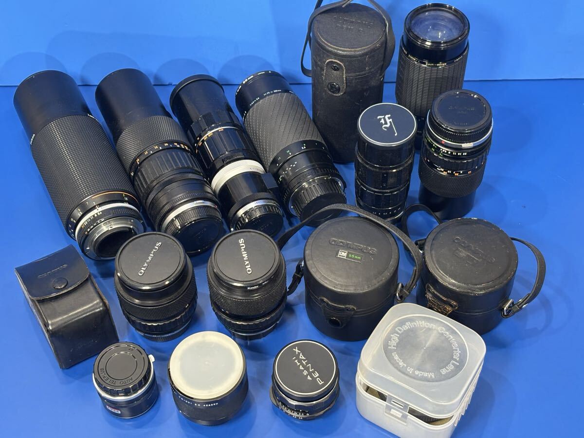  カメラレンズ まとめて キヤノン、オリンパス、ミノルタ、トキナ、シグマ、ヤシカ他レンズ各種 ジャンク品