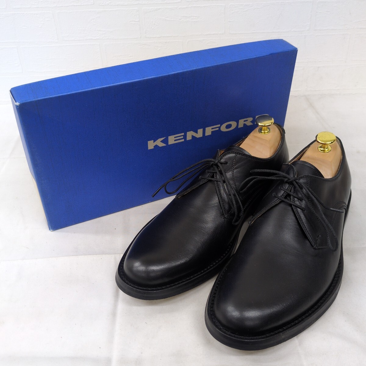 2065▲ 箱付き KENFORD ケンフォード メンズ サイズ25.5 サービスシューズ ブラック 靴 シューズ 本革 革靴 レザーシューズ