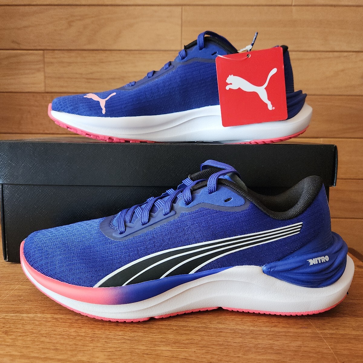 23.5cm 新品正規品 プーマ PUMA ランニングシューズ エレクトリファイ ニトロ 3 ブルー 378456 13 スニーカー レディース electrify nitro 