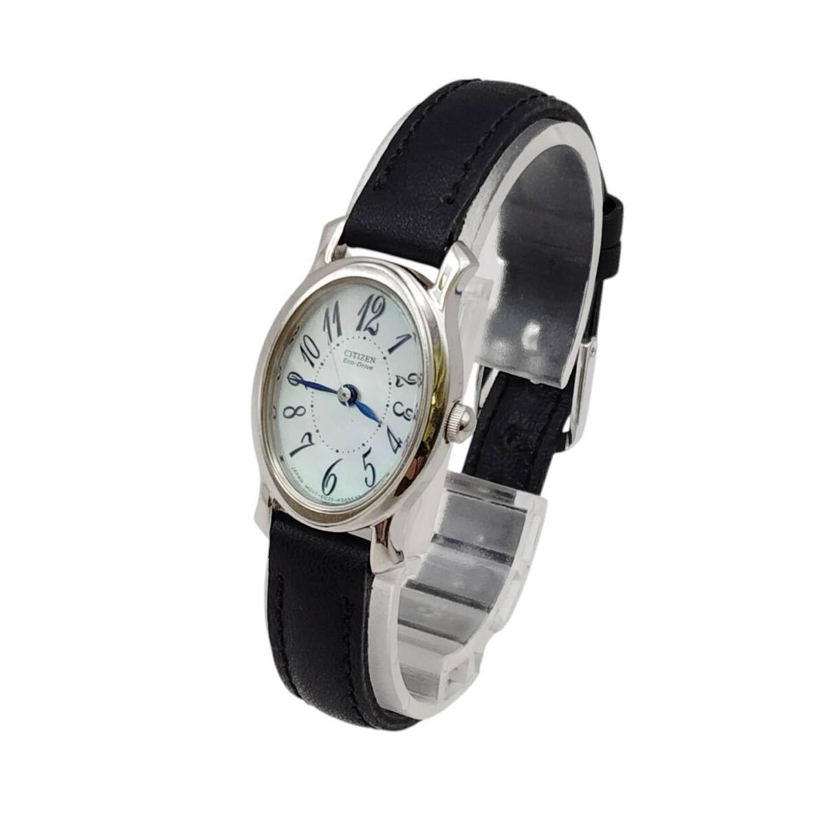 CITIZEN シチズン Eco-Drive エコドライブ B035-K006503 オーバル型 白蝶貝文字盤 レディース 腕時計 稼働品 現状品