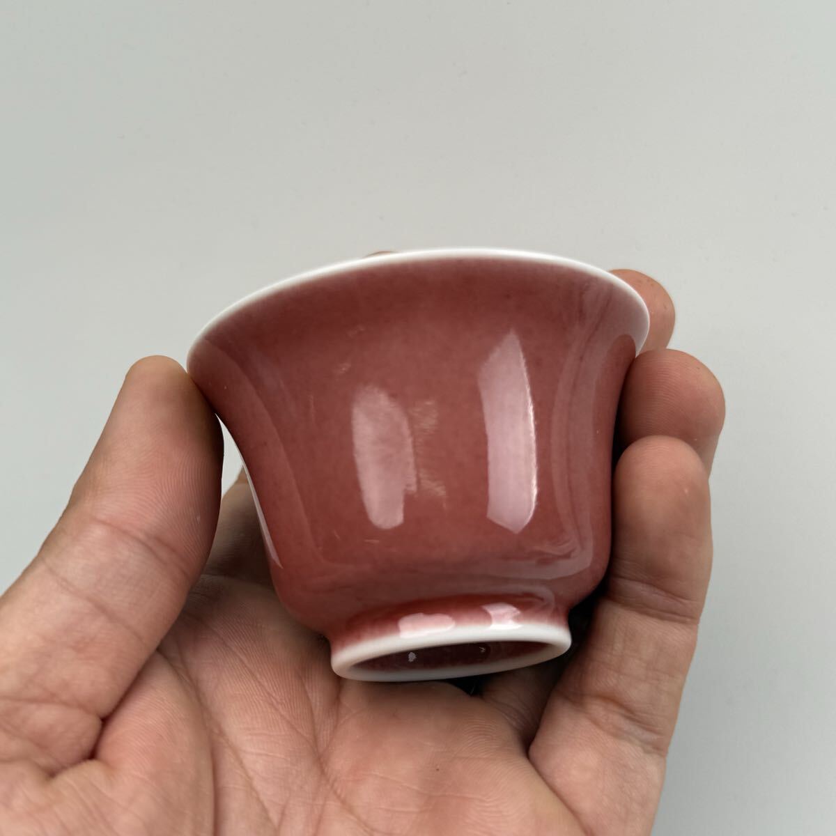 【竹河】台湾美術 中国美術 紅釉 茶碗 暁芳窯 茶道具 在銘