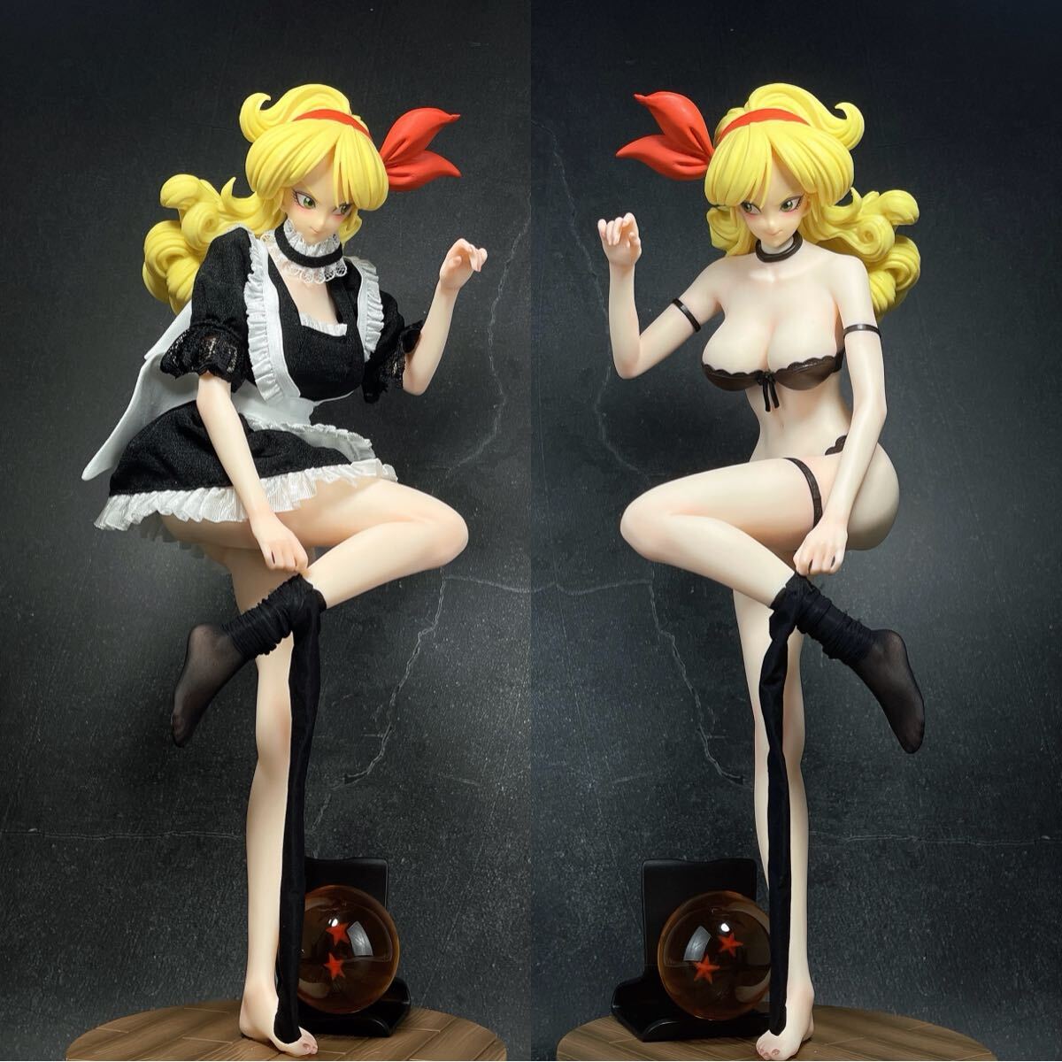 ランチ ドラゴンボール リペイント フィギュア 1/6 高：28cm（検：人造人間18号 ブルマ ビーデル キャストオフ）Dragon Ball
