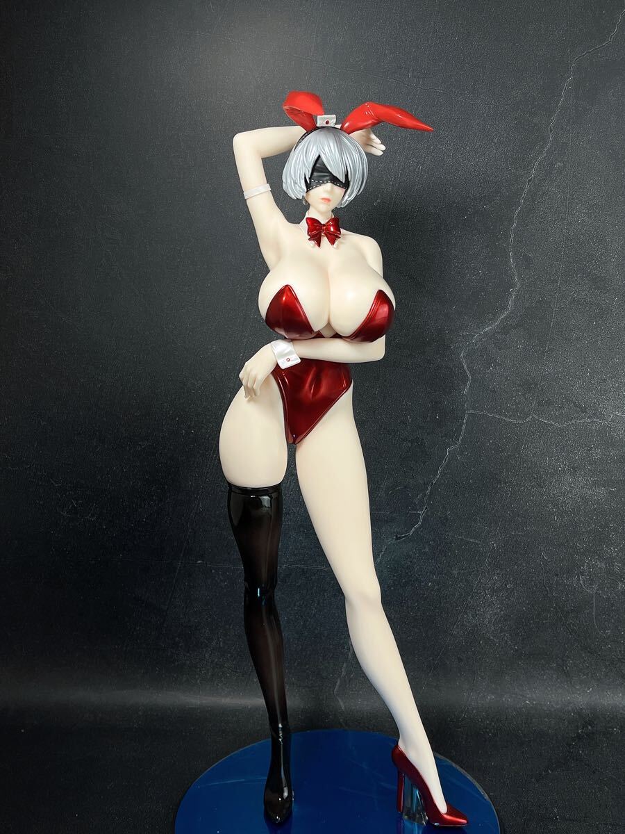 1/4 NieR：Automata ニーアオートマタ 2B ヨルハ二号B型 リペイント フィギュア 1/4 高：35cm（検：A2ヨルハA型二号 キャストオフ）バニー