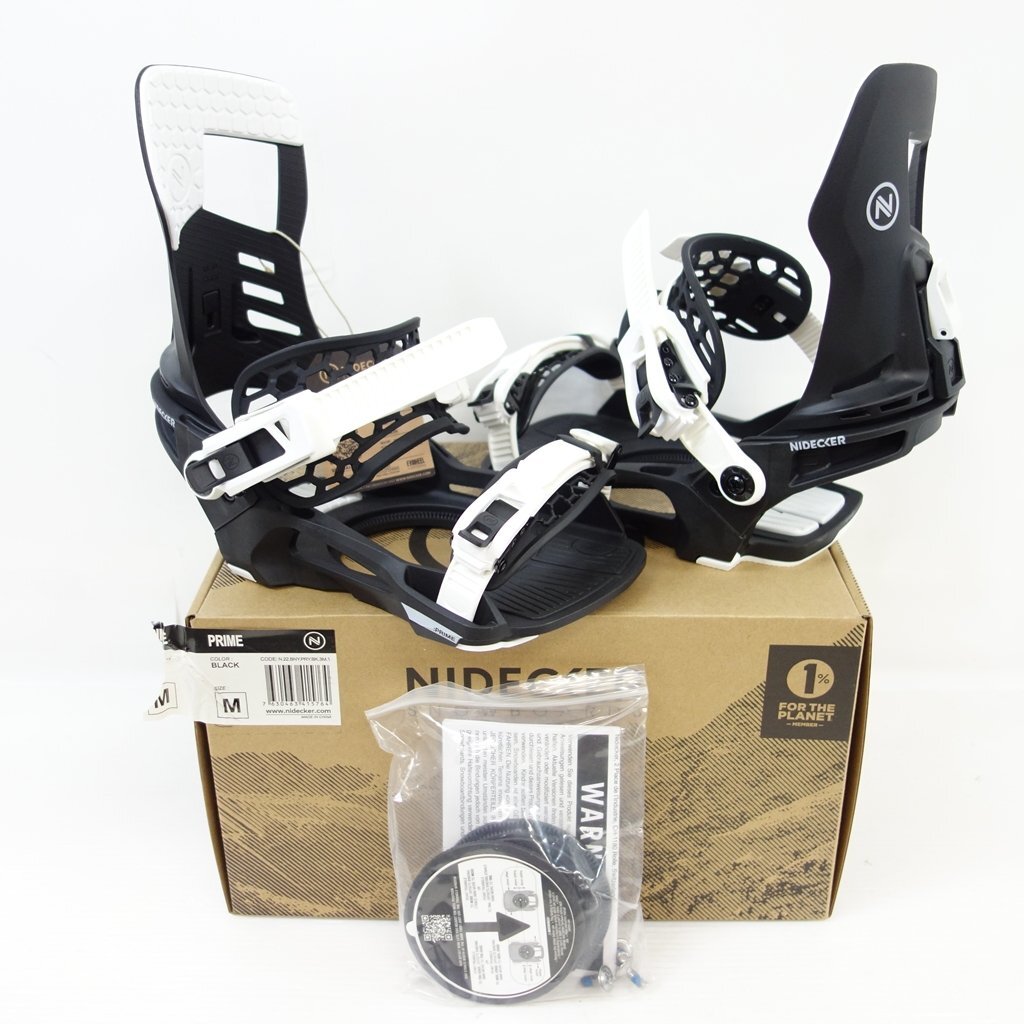 新品 2021-2022 NIDECKER PRIME BLACK ナイデッカー プライム スノーボードビンディング YOUTH Mサイズ 39875-29 / 39875-29