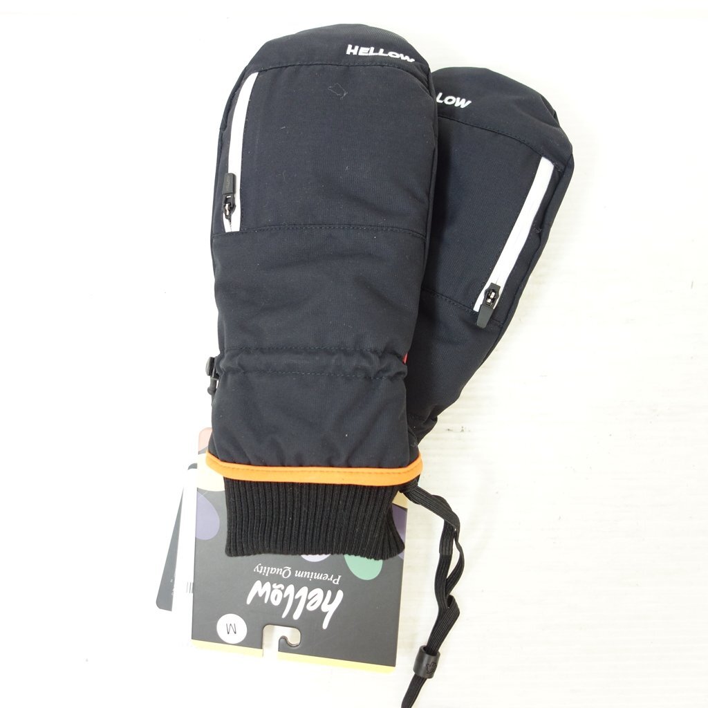 未使用 2022-2023 Hellow Pocket mitton/BLACK Mサイズ スノーボード グローブ ハロー ポケットミトン 41514-308to316