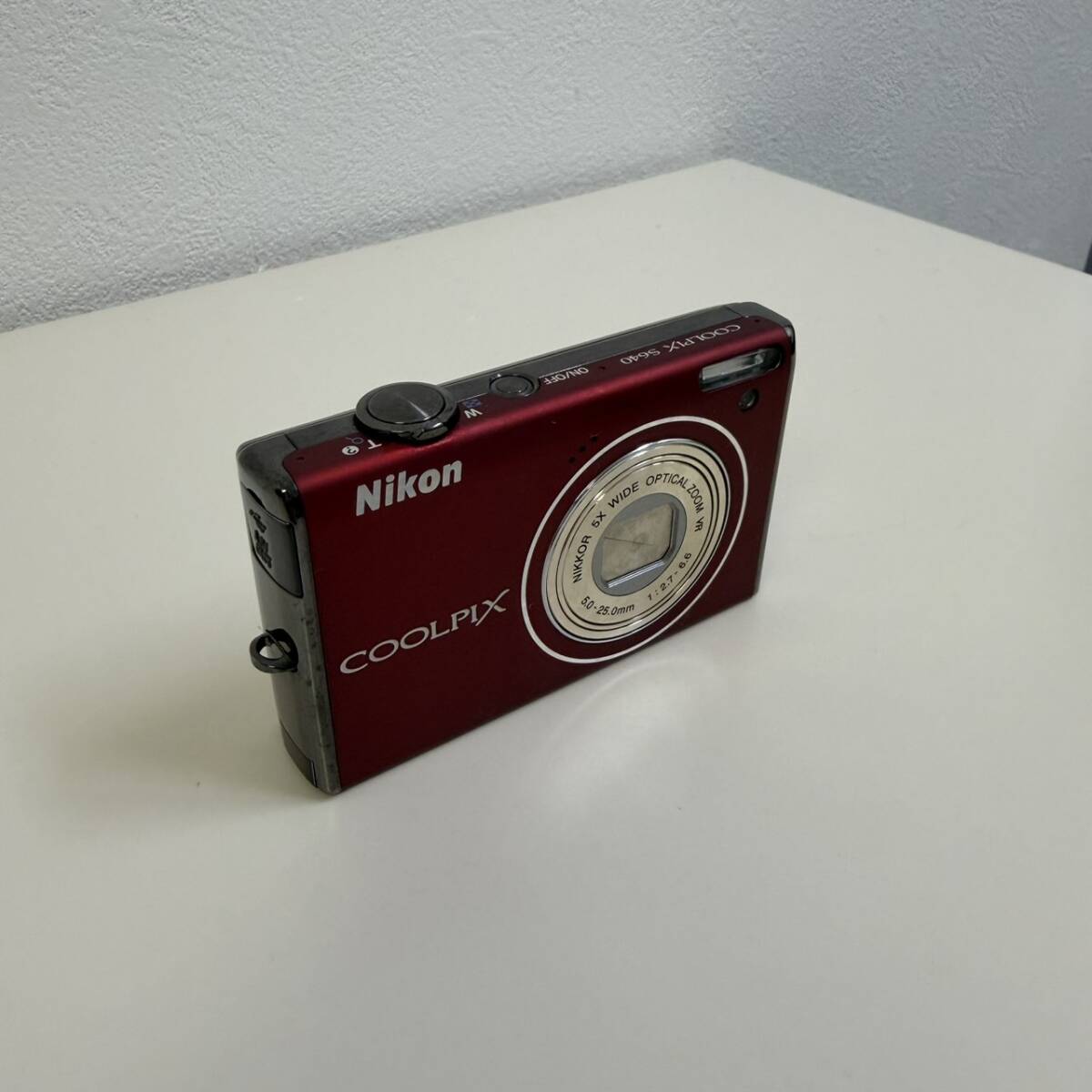 【①-83】Nikon ニコン COOLPIX S640 レッド バッテリー付き/動作品