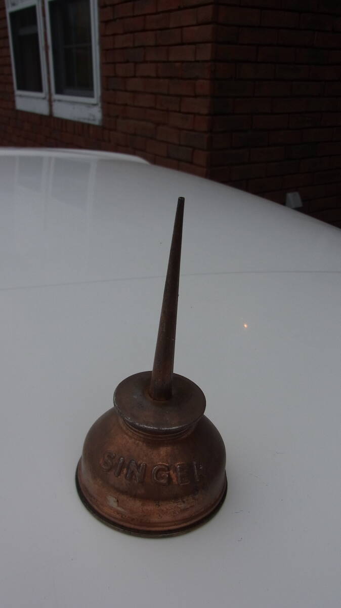 英国　１９３０年代　SINGER　シンガーミシン　オイル差し　OILCAN