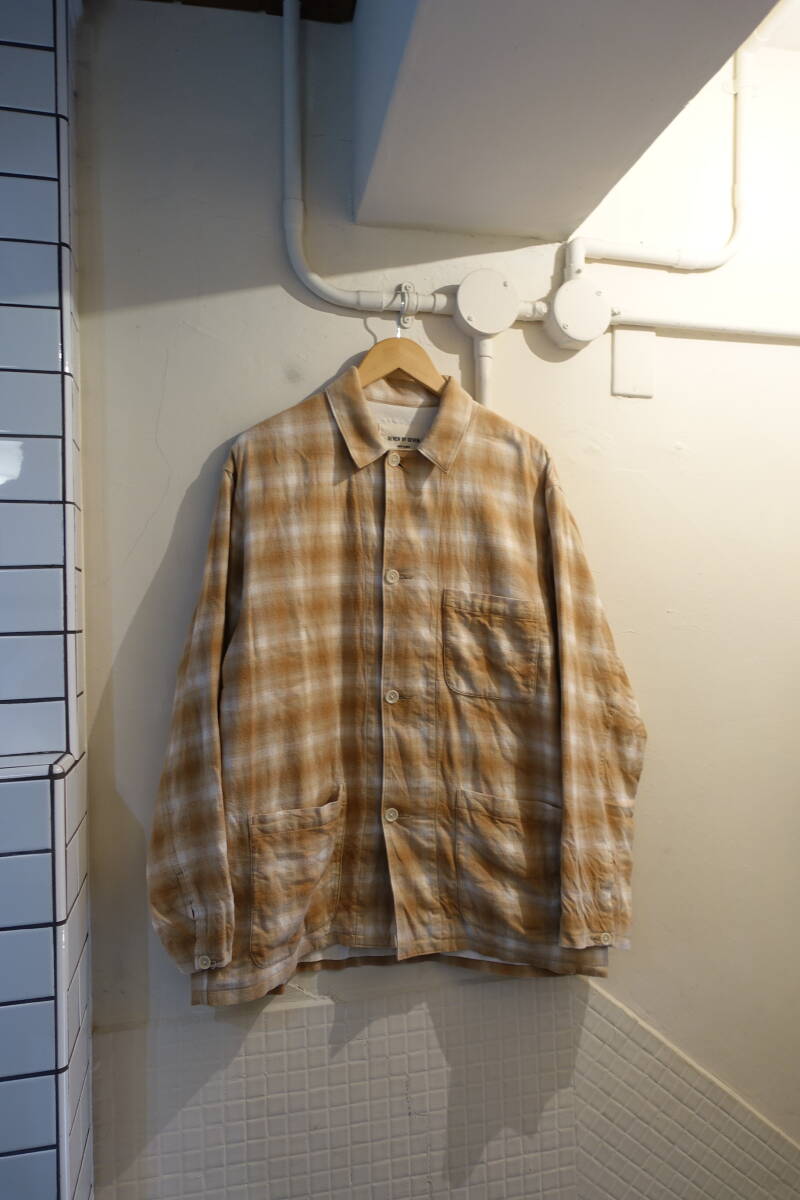 SEVEN BY SEVEN セブンバイセブン フランネル チェック シャツジャケット カバーオール サイズM オンブレ 800-3225022
