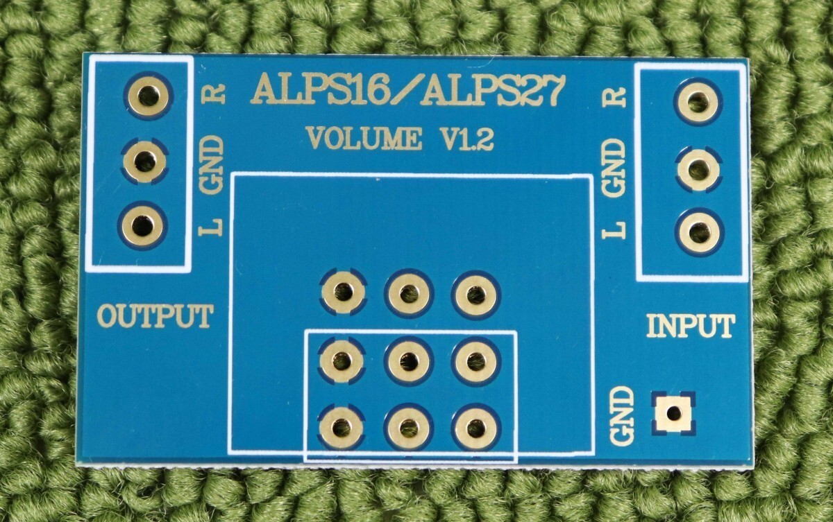 即納送料無料新品 ボリューム用 入札数量1で3枚 PCB 基板 ALPS アルプス RK27 RK16 共通 ブルー 青 size 50mm x 30mm x1.5mm
