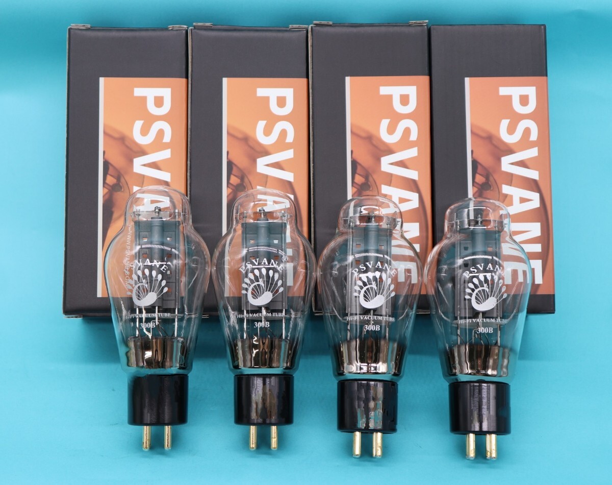 即納7日保証4本組送料無料最新黒箱別注品新品 プスバン 貴族之声 PSVANE 300B HiFi マッチドクワッド 黒ベース 金メッキピン メーカー直