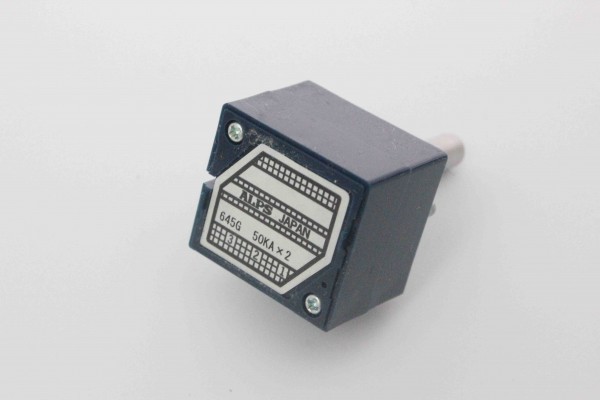 即納7日保証 50K 1個基板おまけ正規品新品 アルプス ALPS 2連 ボリューム クリックなし RK27 15A 溝軸 操作部25mm 偽物注意