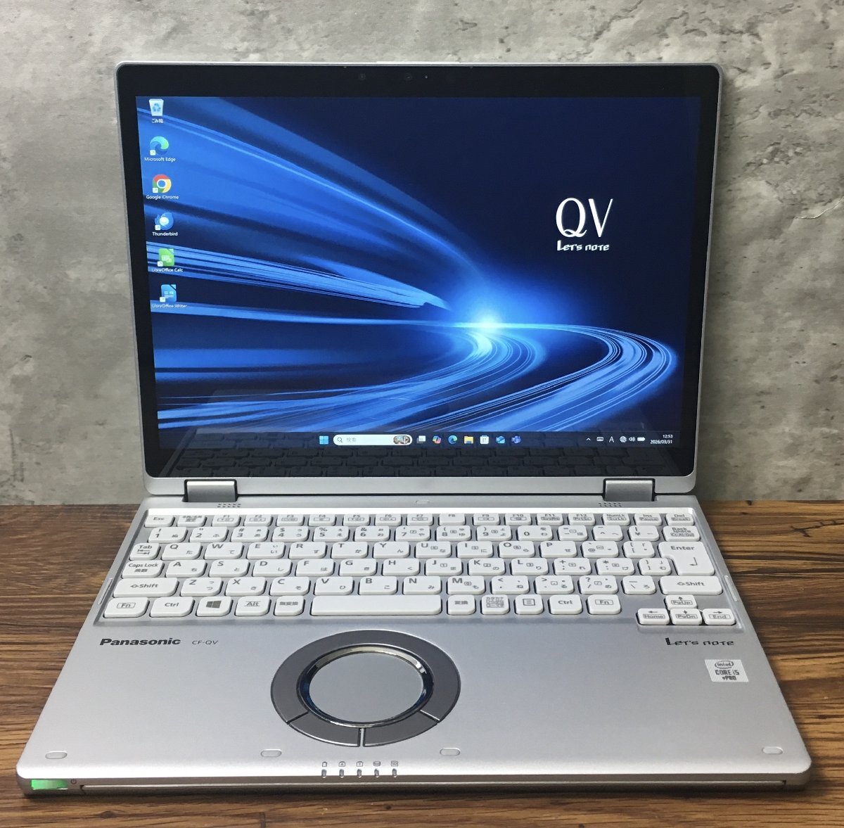 1円～ ●Panasonic LET'S NOTE QV9 / 第10世代 Core i5 10310U (1.70GHz) / メモリ 8GB / SSD 256GB / 12型 (2880x1920) / Win11 Pro 64bit