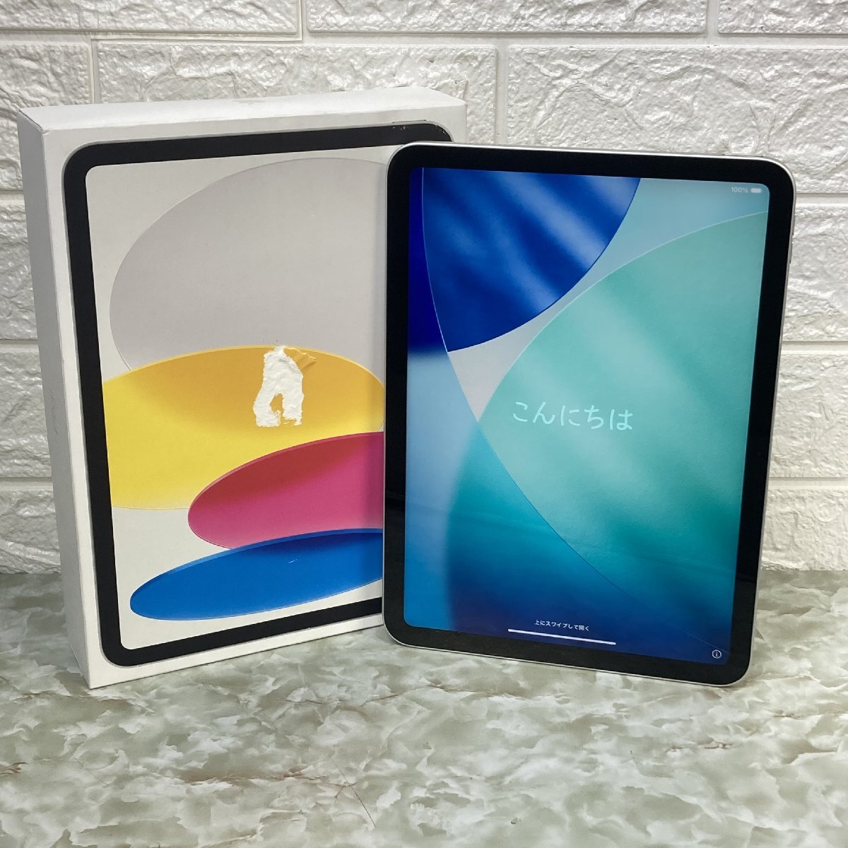 【充放電数3回 限定保証有】 1円～ ●Apple iPad 第10世代 / Wi-Fi / 64GB / シルバー / iOS 26.3.1(a) / 10.9型 / バッテリー100% / A2696