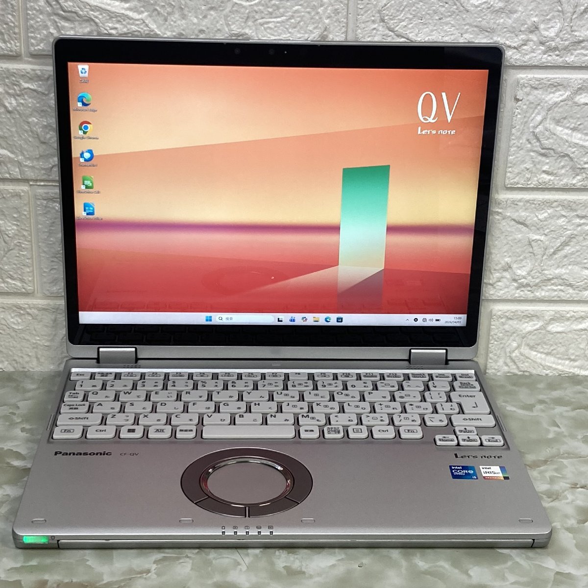 1円～ ●Panasonic LET'S NOTE QV1 / Core i5 1145G7 (2.60GHz) / メモリ 16GB / NVMe SSD 256GB / 12型 (2880×1920) / Win11 Pro 64bit