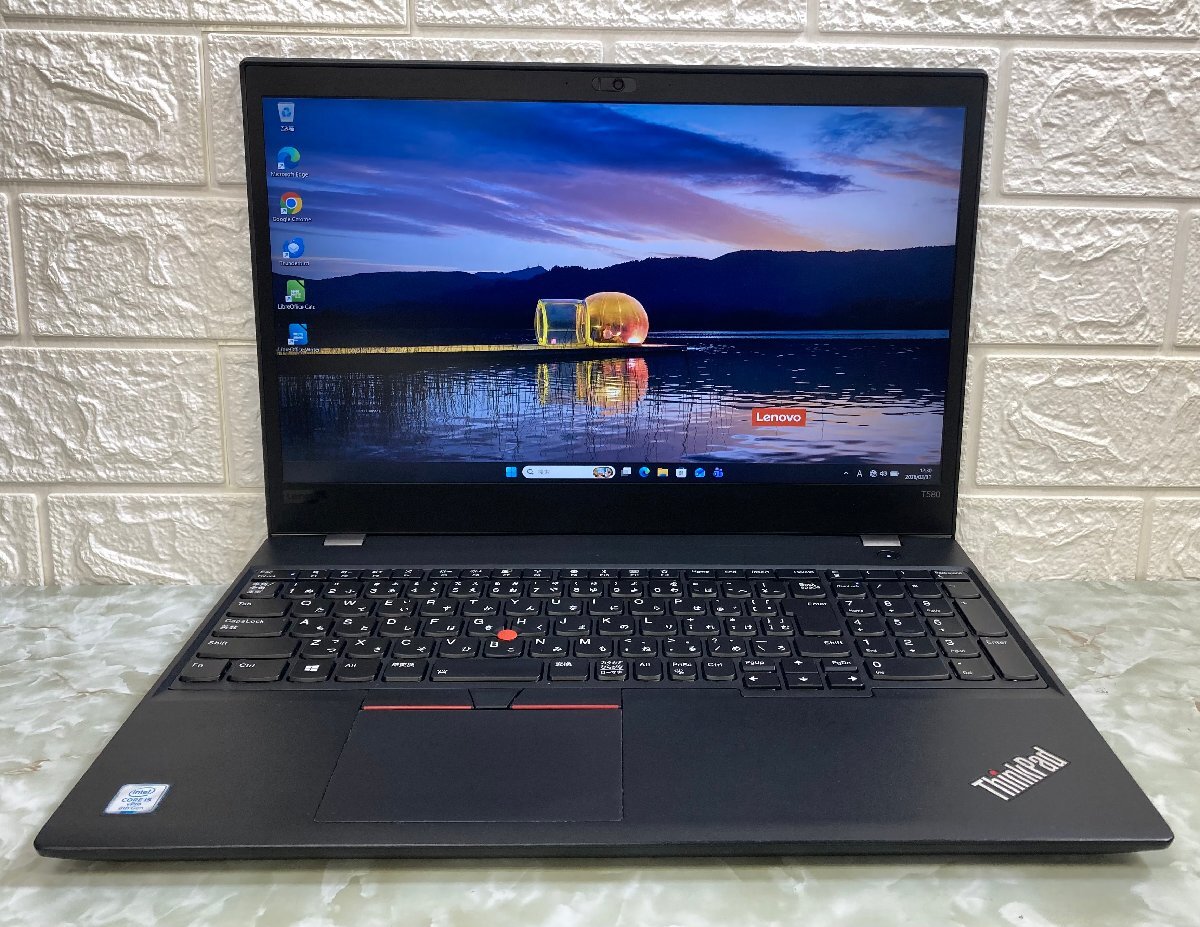 1円～ ●LENOVO ThinkPad T580 / Core i5 8350U (1.70GHz) / メモリ 8GB / SSD 256GB / 15.6型 フルHD (1920×1080) / Windows11 Pro 64bit