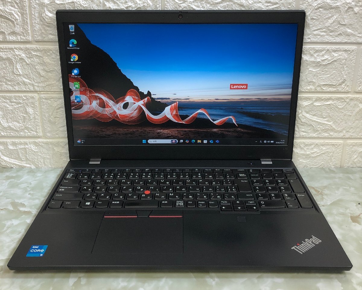 1円～ ●LENOVO THINK PAD L15 GEN2 / 第11世代 Core i5 1135G7 (2.40GHz) / メモリ 8GB / NVMe SSD 256GB / 15.6型 フルHD / Win11 Pro