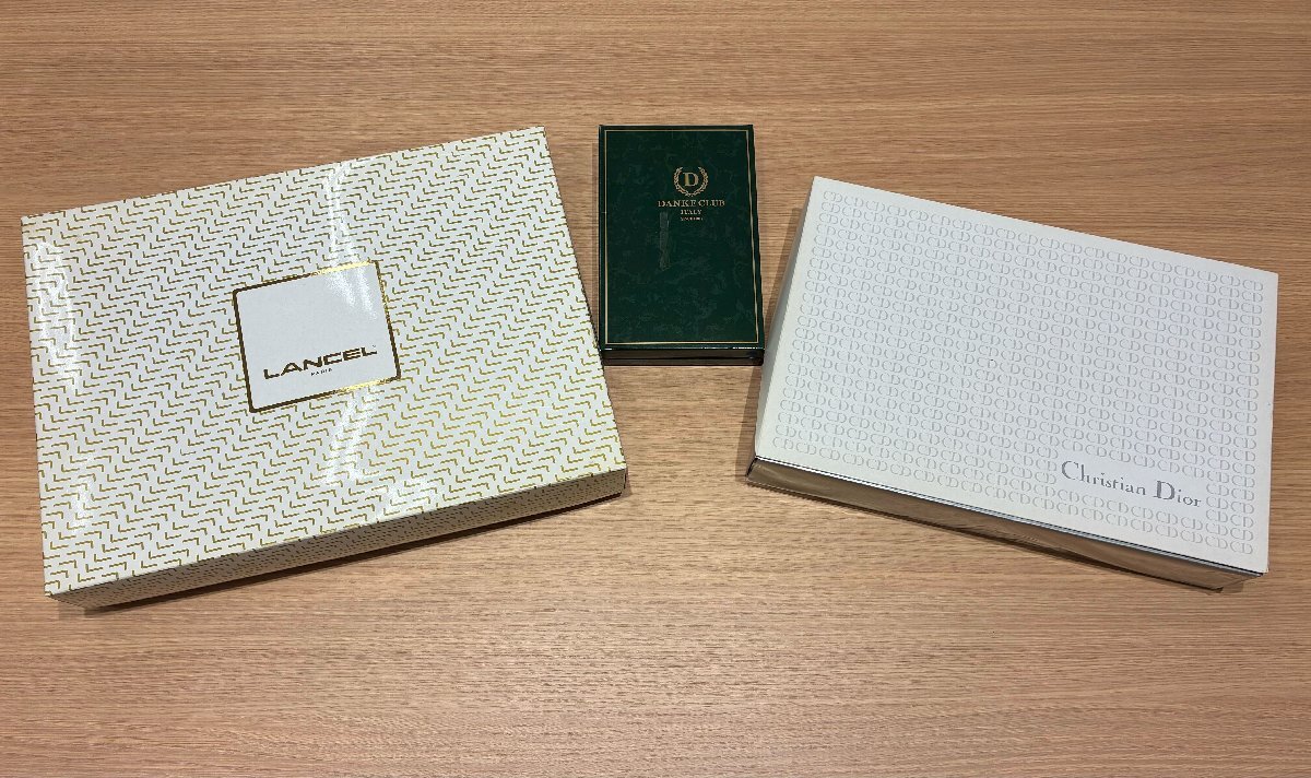 【597_95708】未使用保管品 ブランドタオル 3点セット LANCEL Christian Dior DANKE CLUB 一部シミ有 バスタオル フェイスタオル