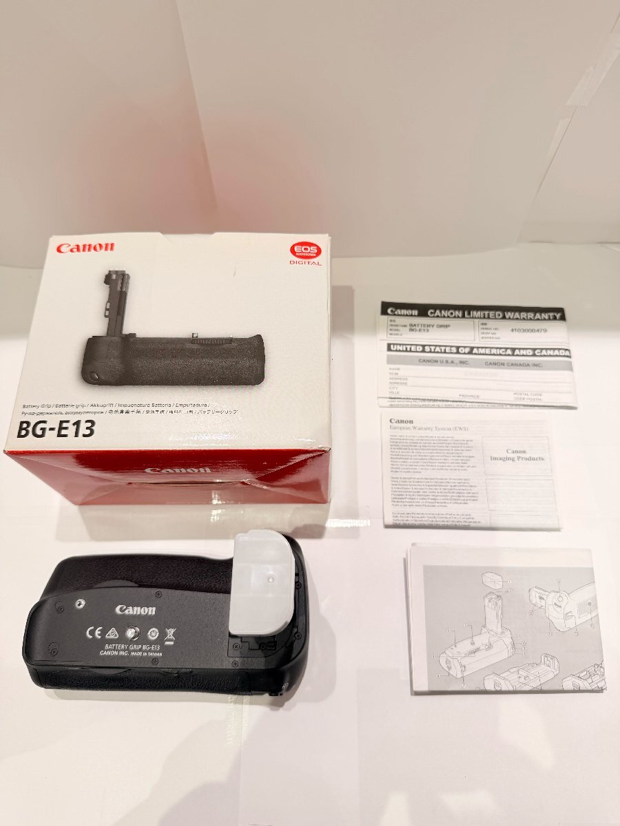 【524_58926】1円～ Canon キャノン BATTERY GRIP BG-E13 EOS 6D 用 バッテリーグリップ 動作未確認