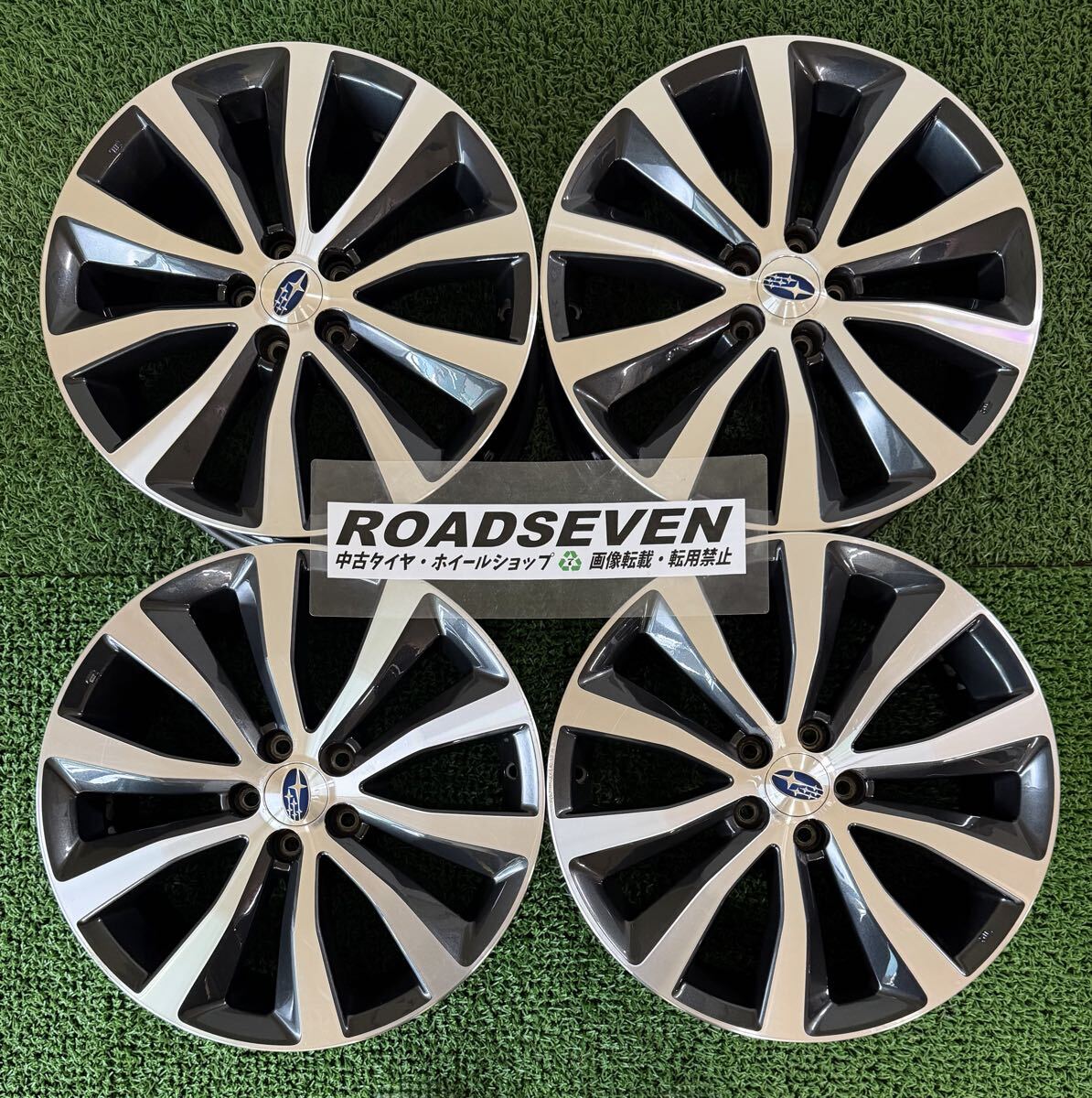 ◆スバル エクシーガ クロスオーバー7 純正 ◆17×7J +48 PCD100(5H) ハブ径:約56mm 4本Set 中古アルミ ◆送料無料(一部地域を除く)