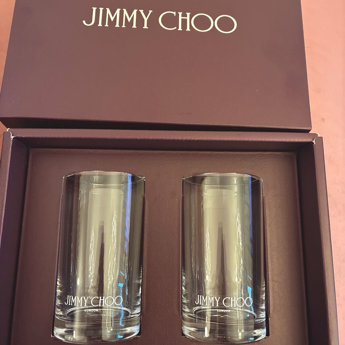 【新品】ジミーチュウ　JIMMYCHOO ビールグラス ロックグラス ペア ハイボールグラス　箱付き グラス　レア　限定品